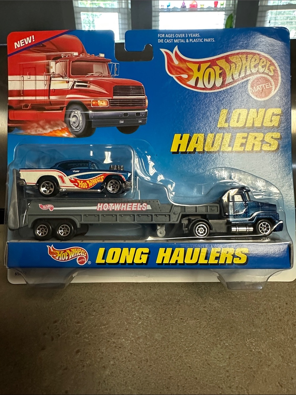 1997 Mattel Hot Wheels Long Haulers Transporter Set Including ‘57 Chevy